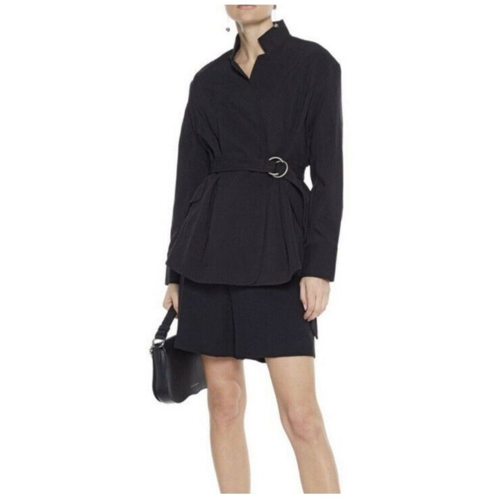 Rebecca Minkoff NWT $348 Women's Amber Jacket Black Size 2 Belted F19100…